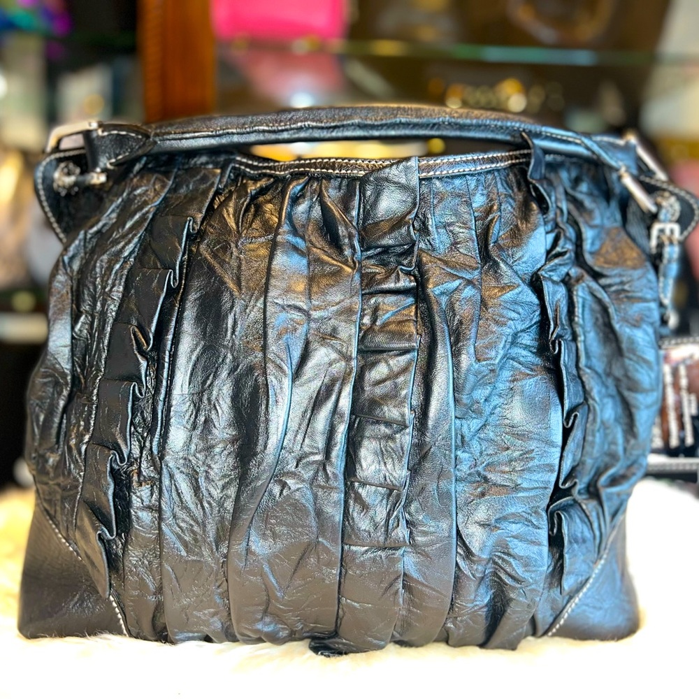 DOLCE & GABANNA- “Miss Brooke” Napa Lav leather hobo